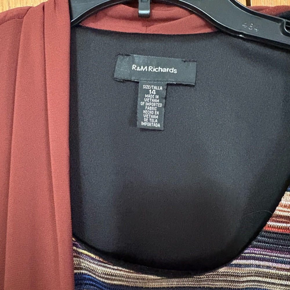 R&M Richard’s dress. NWT. Color is spice. Size 14